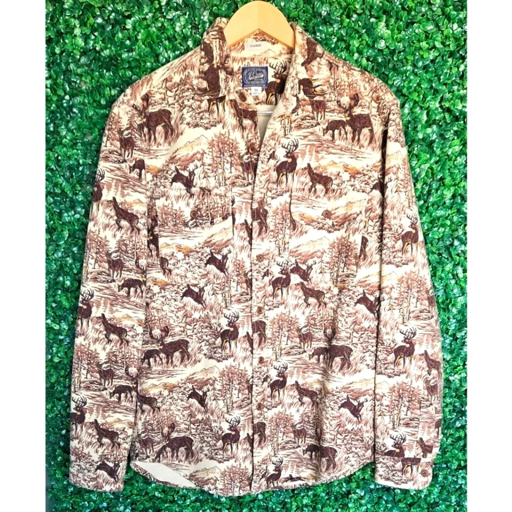 J.Crew Heavyweight Deer Scene Button-up Shirt